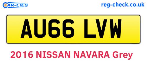 AU66LVW are the vehicle registration plates.