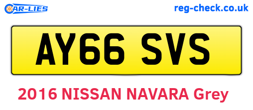 AY66SVS are the vehicle registration plates.