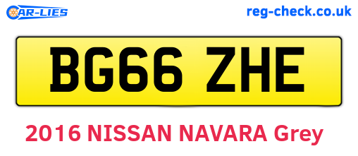 BG66ZHE are the vehicle registration plates.
