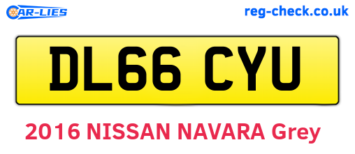 DL66CYU are the vehicle registration plates.