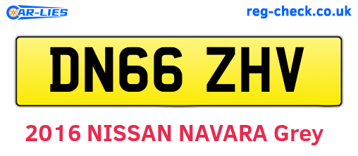 DN66ZHV are the vehicle registration plates.