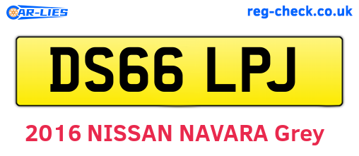 DS66LPJ are the vehicle registration plates.