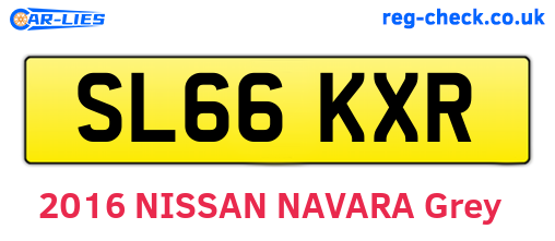 SL66KXR are the vehicle registration plates.