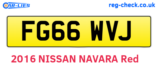 FG66WVJ are the vehicle registration plates.