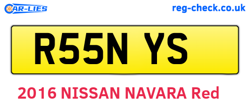 R55NYS are the vehicle registration plates.