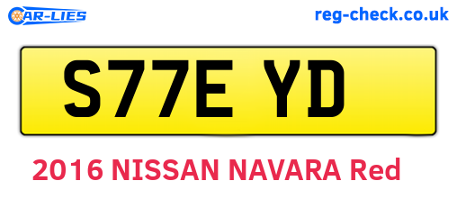 S77EYD are the vehicle registration plates.
