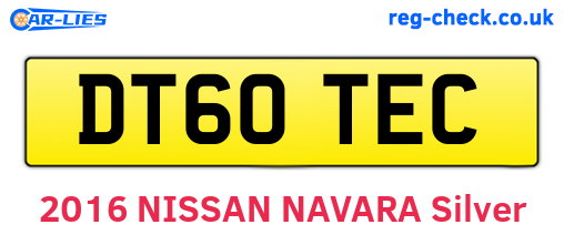 DT60TEC are the vehicle registration plates.
