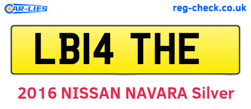 LB14THE are the vehicle registration plates.