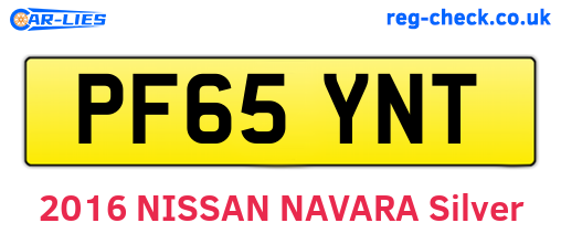 PF65YNT are the vehicle registration plates.