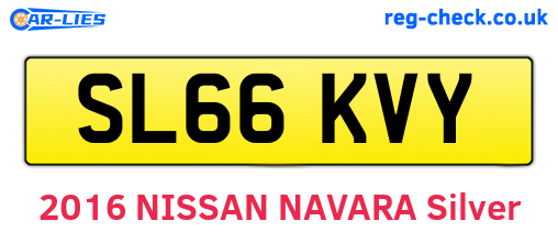 SL66KVY are the vehicle registration plates.