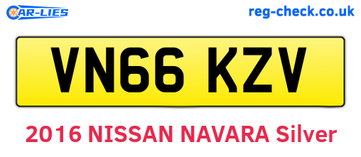 VN66KZV are the vehicle registration plates.