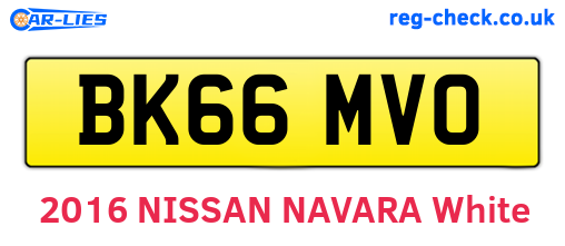 BK66MVO are the vehicle registration plates.
