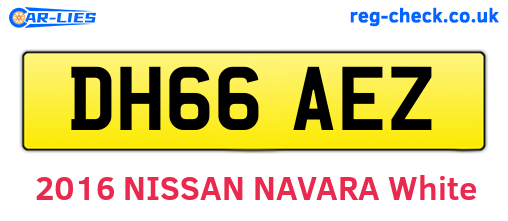 DH66AEZ are the vehicle registration plates.