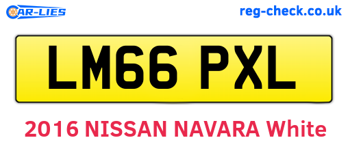 LM66PXL are the vehicle registration plates.