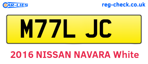 M77LJC are the vehicle registration plates.
