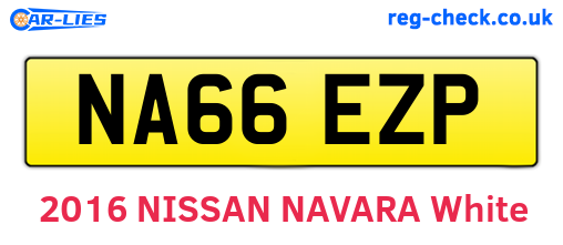 NA66EZP are the vehicle registration plates.