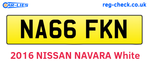 NA66FKN are the vehicle registration plates.