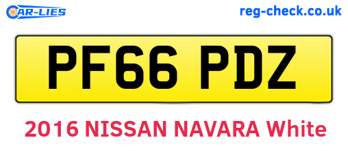 PF66PDZ are the vehicle registration plates.