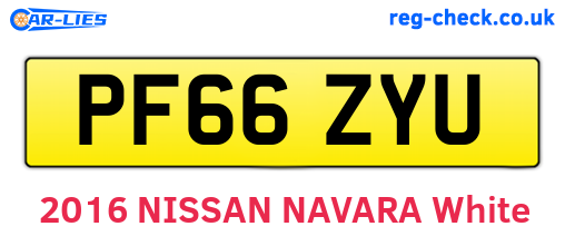 PF66ZYU are the vehicle registration plates.