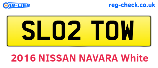 SL02TOW are the vehicle registration plates.