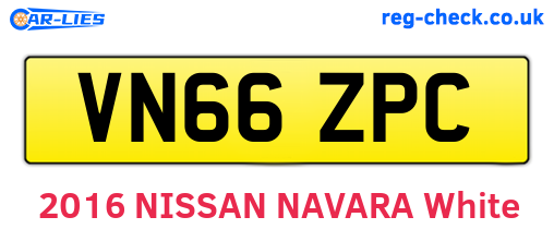 VN66ZPC are the vehicle registration plates.