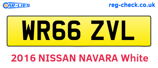 WR66ZVL are the vehicle registration plates.