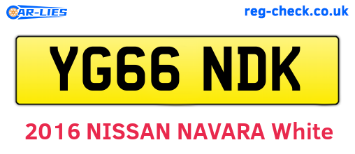 YG66NDK are the vehicle registration plates.