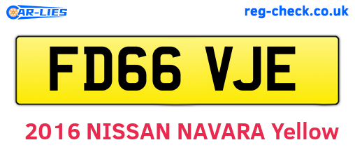 FD66VJE are the vehicle registration plates.