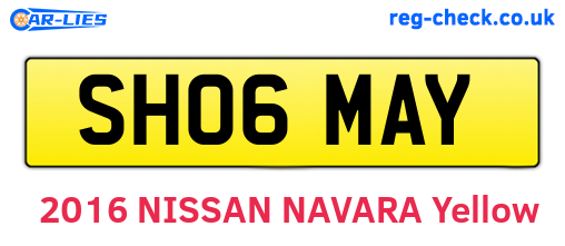 SH06MAY are the vehicle registration plates.