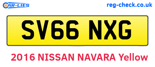 SV66NXG are the vehicle registration plates.
