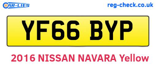 YF66BYP are the vehicle registration plates.