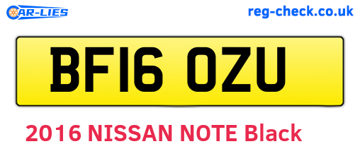 BF16OZU are the vehicle registration plates.