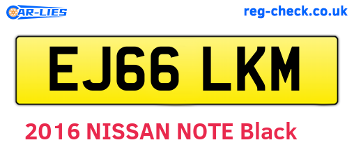 EJ66LKM are the vehicle registration plates.