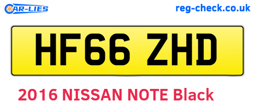 HF66ZHD are the vehicle registration plates.