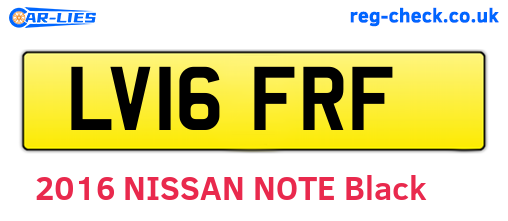 LV16FRF are the vehicle registration plates.