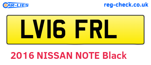 LV16FRL are the vehicle registration plates.