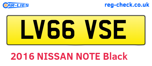 LV66VSE are the vehicle registration plates.