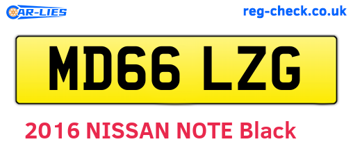 MD66LZG are the vehicle registration plates.