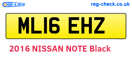 ML16EHZ are the vehicle registration plates.