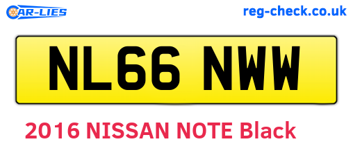 NL66NWW are the vehicle registration plates.