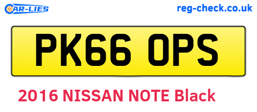 PK66OPS are the vehicle registration plates.
