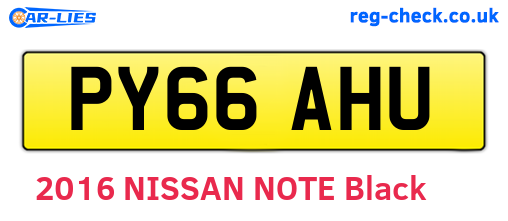 PY66AHU are the vehicle registration plates.