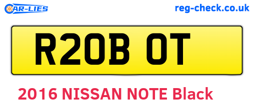 R20BOT are the vehicle registration plates.