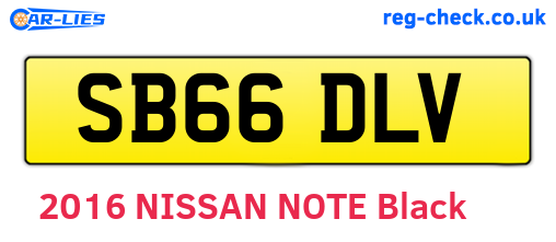 SB66DLV are the vehicle registration plates.
