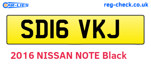 SD16VKJ are the vehicle registration plates.
