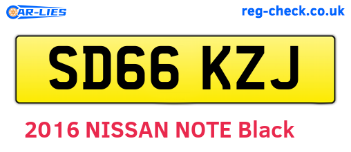 SD66KZJ are the vehicle registration plates.