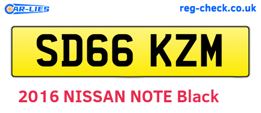SD66KZM are the vehicle registration plates.