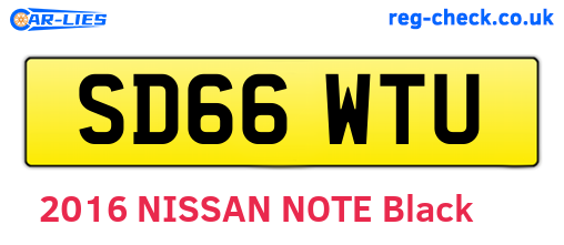 SD66WTU are the vehicle registration plates.