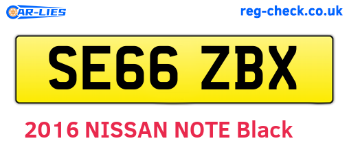 SE66ZBX are the vehicle registration plates.