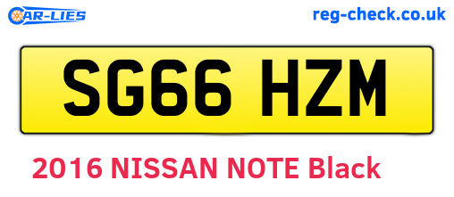 SG66HZM are the vehicle registration plates.